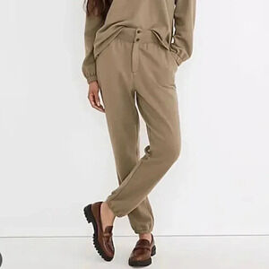 Madewell M (Re) Sourced Terry Relaxed Sweatpants Distant Surplus Green NG592 Med